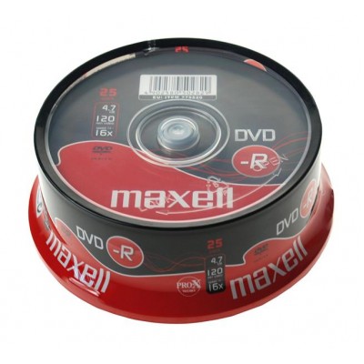 Maxell DVD-R 16x, 4.7GB 25 kom spindle