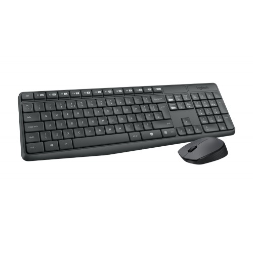 Logitech MK235 bežična tipkovnica i miš, tamnosiva
