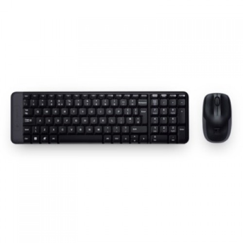Logitech MK220 bežična tipkovnica i miš, crna