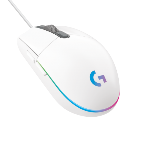 Logitech G203 LIGHTSYNC gaming miš, RGB, bijeli