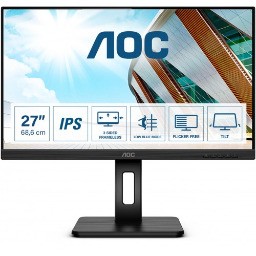 AOC 27P2Q 27", VGA, HDMI, DP, USB, HAS, zvuč.