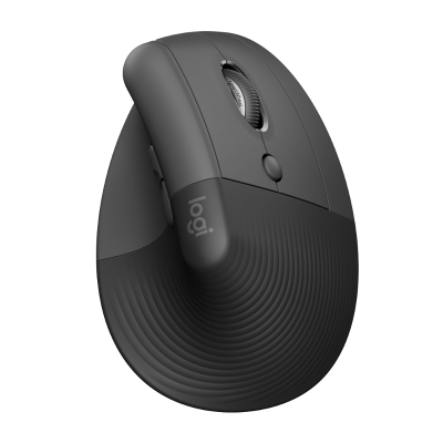 Logitech Lift, ergonomski miš, crni