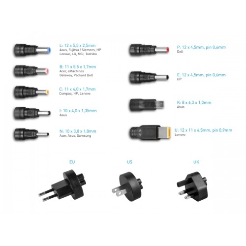 Avacom univerzalni punjač QuickTIP45W, 9 konektora