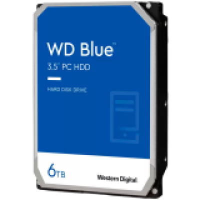HDD Desktop WD Blue 6TB CMR, 3.5'', 256MB, 5400 RPM, SATA 6...