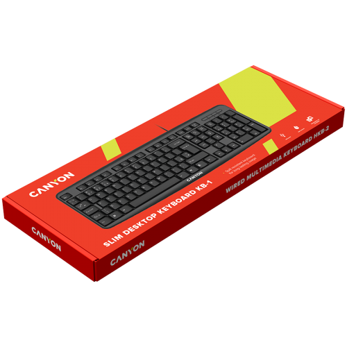 CANYON keyboard KB-1 EN/AD Wired Black