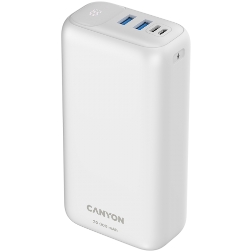 CANYON power bank PB-301 LED 30000 mAh PD 20W QC 3.0 Bijeli