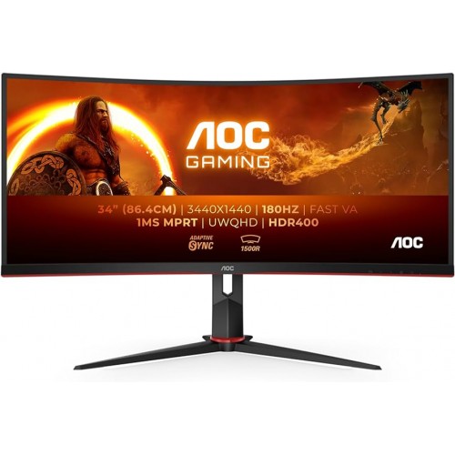 AOC CU34G2XP 34", HDMIx2, 2xDP, 180Hz, USB