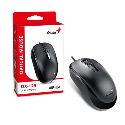 Genius DX-125, optički miš, USB, crni