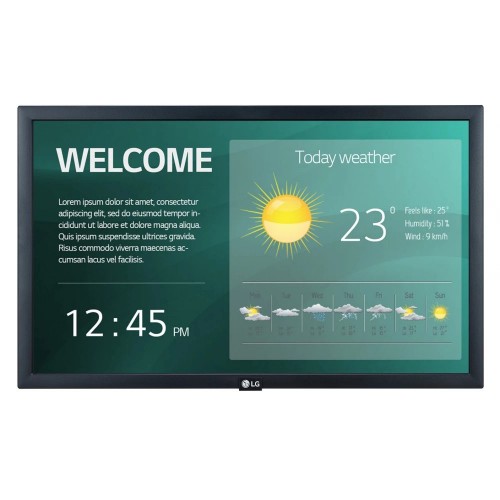 LG 22SM3G-B, Back-lit Digital Signage,  webOS 4.0