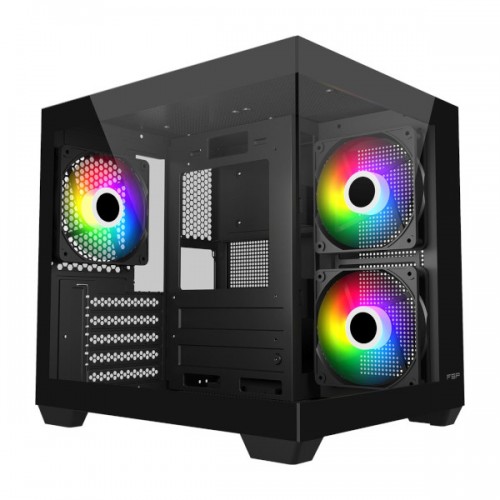 FSP S140 Black, 3x vent., crno, bez napajanja