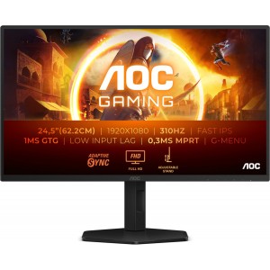AOC 25G4SXU, 24,5", 2xHDMI, DP, 300Hz, HAS, USB