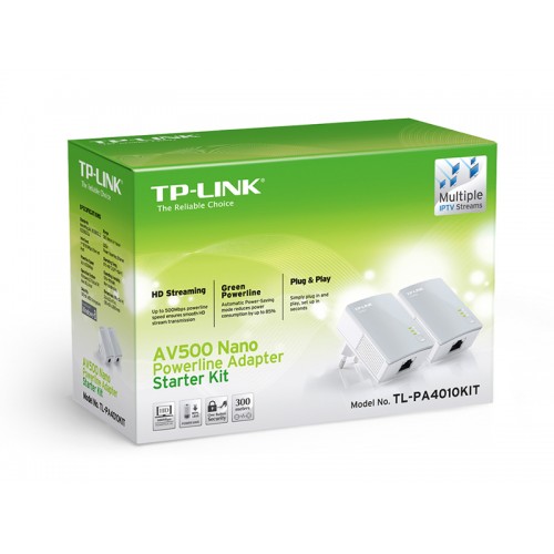 TP-Link PA4010 KIT, 500Mbps powerline starter kit