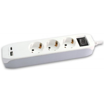 Prenosiva utičnica,3ut., USB A+C, punjač 16A, 1.4m