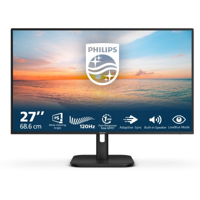 Philips 27" 27E1N1200A, VGA, HDMI, DP, 120Hz, zvuč