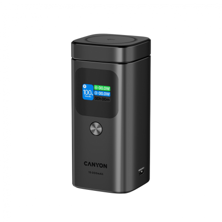CANYON Qi2 magnetic power bank OnPower 150 15000mAh Alumini...