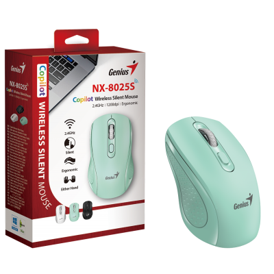 Genius NX-8025S, bežični miš, silent, aqua