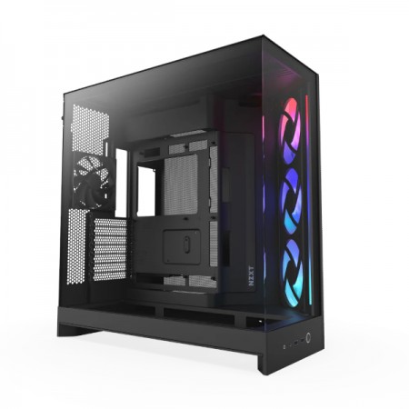 NZXT H9 Flow RGB 2025, crno bez napajanja, ATX