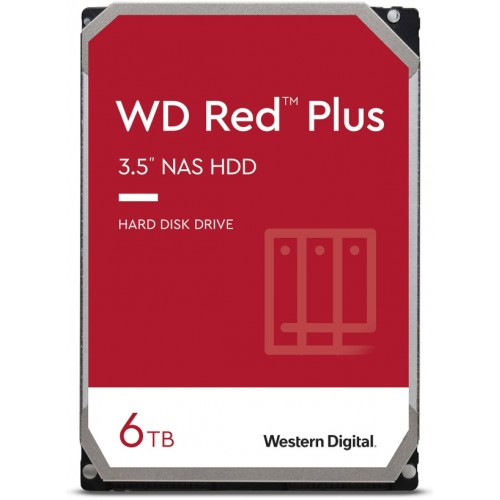 WD Red Plus WD60EFPX 6TB, 3,5", 256MB, 5400 rpm