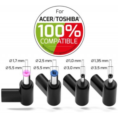 Port punjač 65W GaN2 USB-C ACER/TOSHIBA 4 nastavka