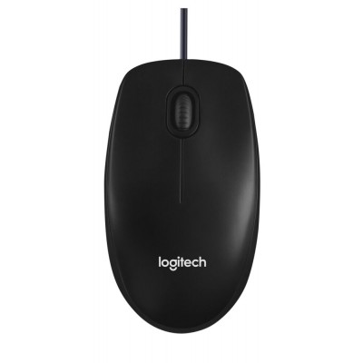 Logitech B100 žičani optički miš, crna