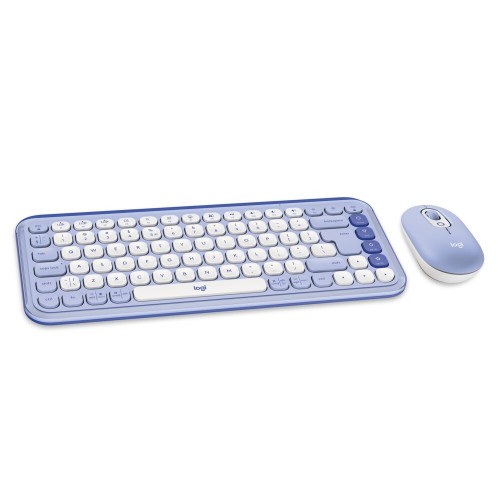 Logitech POP Icon Combo, bež. tipkovnica/miš, lila